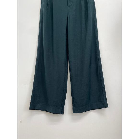 Madewell Drapey Pleated Wide-Leg Retro Slouchy Trouser Pants Dark Smoke - Size 0 - Picture 9 of 13